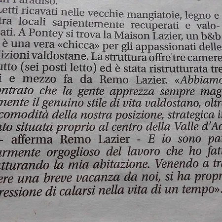 Bed & Breakfast Maison Lazier Châtillon