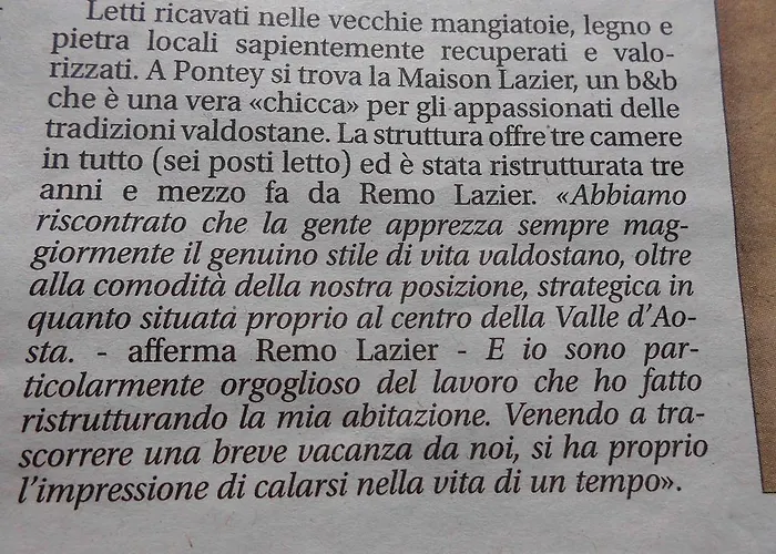 Bed & Breakfast Maison Lazier Châtillon